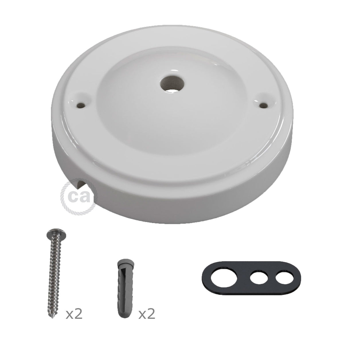 Minimal-Baldachin-Set aus Porzellan – Weiß – Ansicht 3
