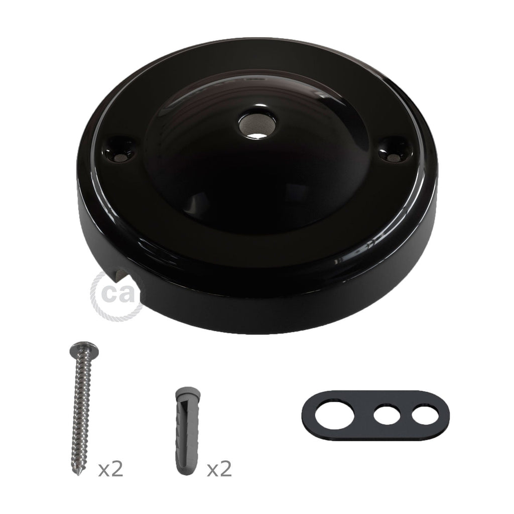 Minimal-Baldachin-Set aus Porzellan – Schwarz – Ansicht 3