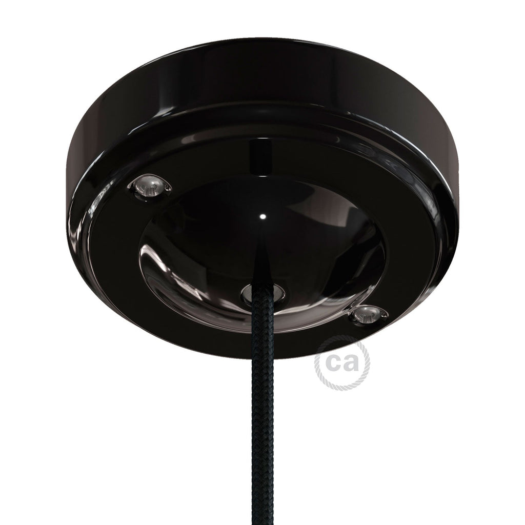 Minimal-Baldachin-Set aus Porzellan – Schwarz