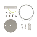 Kit Lampenbaldachin Ø 120 mm mit Stahlaufhängung und millimetergenauem Balancer – Chrom – Ansicht 4