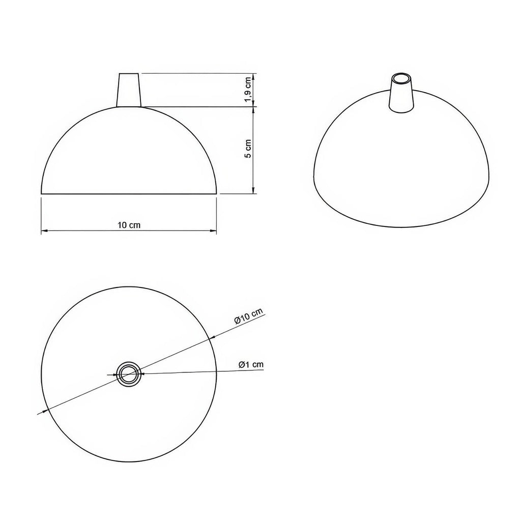 Halbrosetten-Kit aus lackiertem Metall – Chrom – Ansicht 4