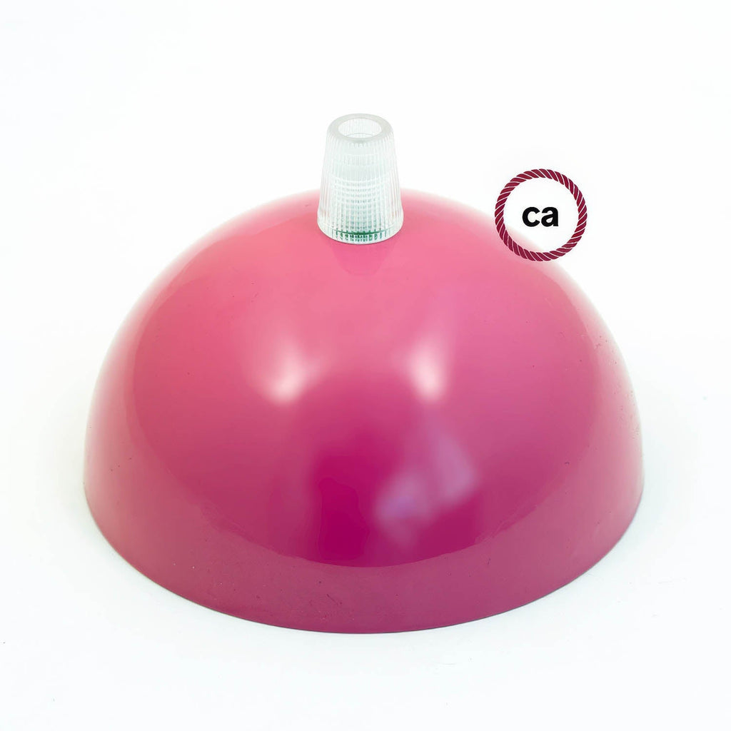Halbkugelförmiges Lampenbaldachin-Set aus lackiertem Metall – Fuchsia – Ansicht 2