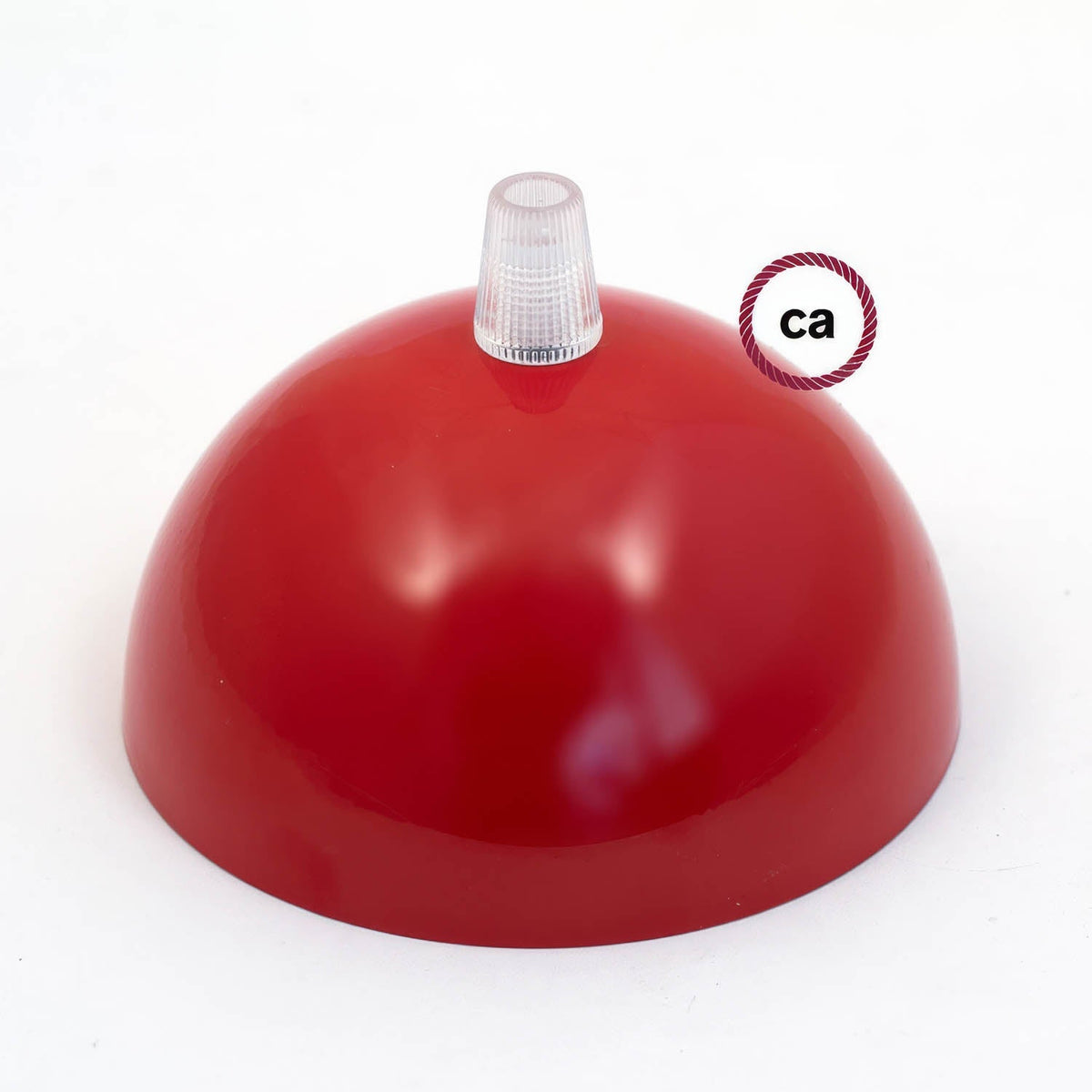 Halbrundes Deckenbaldachin-Kit aus lackiertem Metall – Rot – Ansicht 2