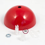 Halbrundes Deckenbaldachin-Kit aus lackiertem Metall – Rot – Ansicht 3