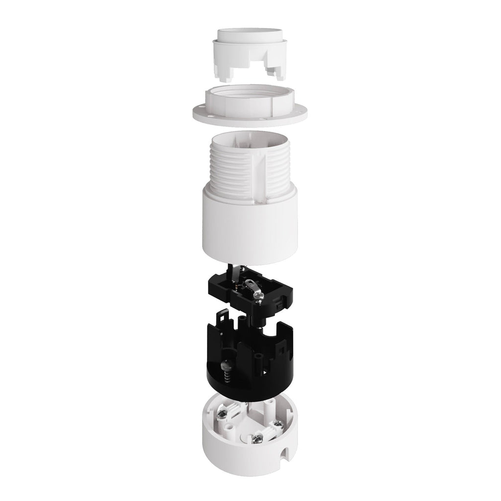 Spostaluce-Kit mit E27-Lampenfassung für Lampenschirm - Weiß – Ansicht 3