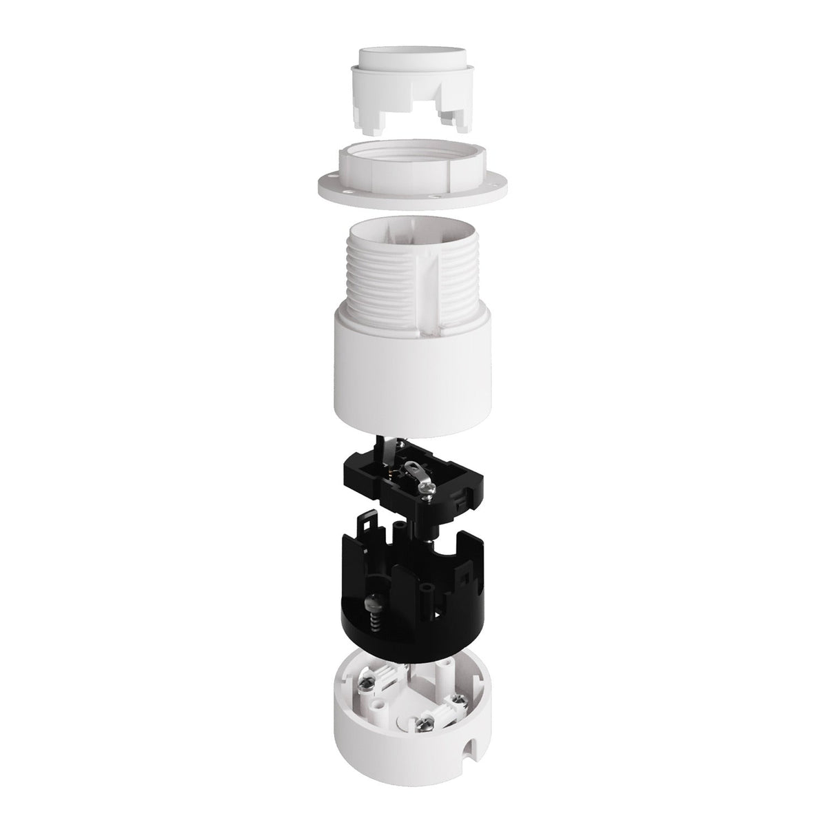 Spostaluce-Kit mit E27-Lampenfassung für Lampenschirm - Weiß – Ansicht 3