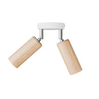 2-Strahler-Lampe mit Tub-E14-Schirm und runder Baldachin – Neutral