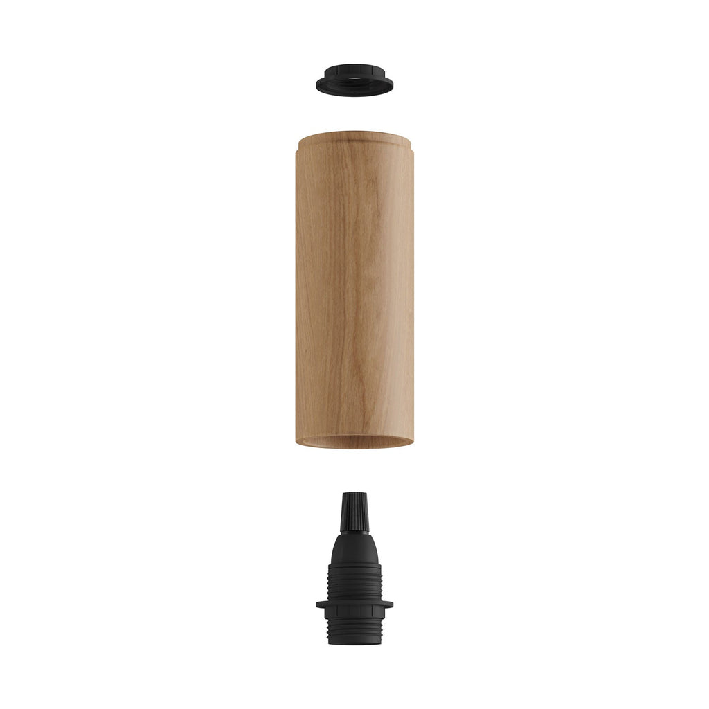 2-Strahler-Lampe mit Tub-E14-Schirm und runder Baldachin – Neutral – Ansicht 4