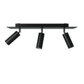 3-flammige Leuchte mit Tub-E14-Schirm und rechteckigem Rose-One XXL – Schwarz