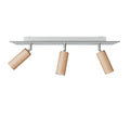 Deckenleuchte mit 3 Spots mit Tub-E14-Lampenschirm und rechteckigem Rose-One XXL-Deckenkasten – Neutral