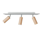 Deckenleuchte mit 3 Spots mit Tub-E14-Lampenschirm und rechteckigem Rose-One XXL-Deckenkasten – Neutral