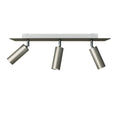 Dreistrahllampe mit Tub-E14-Lampenschirm und rechteckigem Rose-One XXL-Baldachin – Satiniert Titan