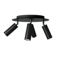 Lampe mit 4 Spots und Lampenschirm Tub-E14 sowie Rose-One XXL rund – Schwarz