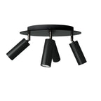 Lampe mit 4 Spots und Lampenschirm Tub-E14 sowie Rose-One XXL rund – Schwarz