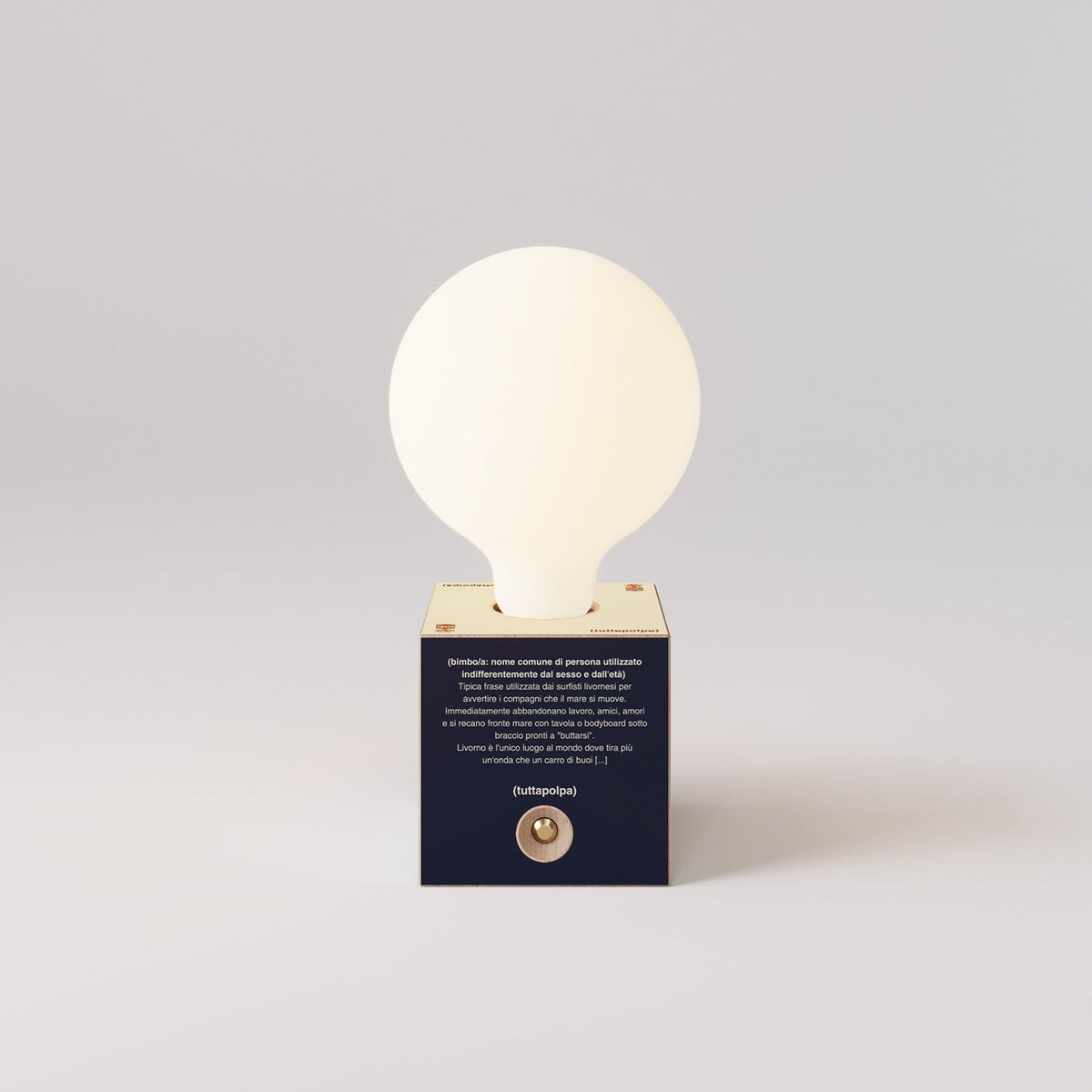Kabellose Batterie-Lampe Cabless03 „Bimbi c’è l’onde“ mit Glühbirne in Porzellanoptik - Tuttapolpa – Ansicht 4