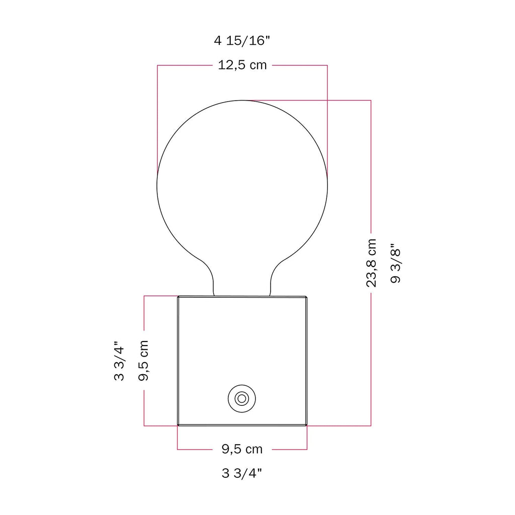 Kabellose Batterie-Lampe Cabless03 „Boia de“ mit Glühbirne in Porzellanoptik - Tuttapolpa – Ansicht 6