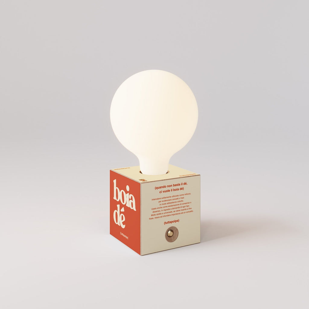Kabellose Batterie-Lampe Cabless03 „Boia de“ mit Glühbirne in Porzellanoptik - Tuttapolpa