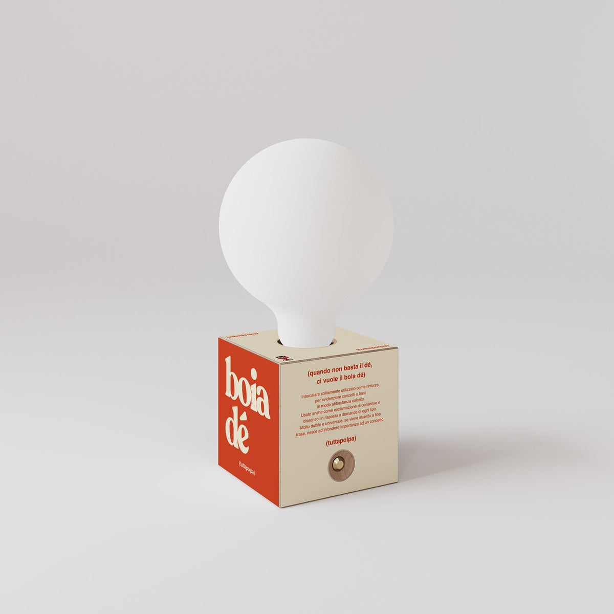 Kabellose Batterie-Lampe Cabless03 „Boia de“ mit Glühbirne in Porzellanoptik - Tuttapolpa – Ansicht 3