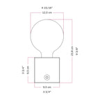 Kabellose Batterie-Lampe Cabless03 „Fai ammodino“ mit Glühbirne in Porzellanoptik - Tuttapolpa – Ansicht 6