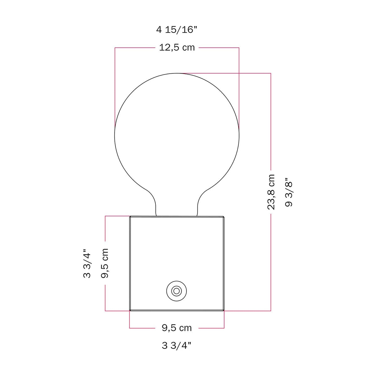 Kabellose Batterie-Lampe Cabless03 „Pensati all’Elba“ mit Glühbirne in Porzellanoptik - Tuttapolpa – Ansicht 6