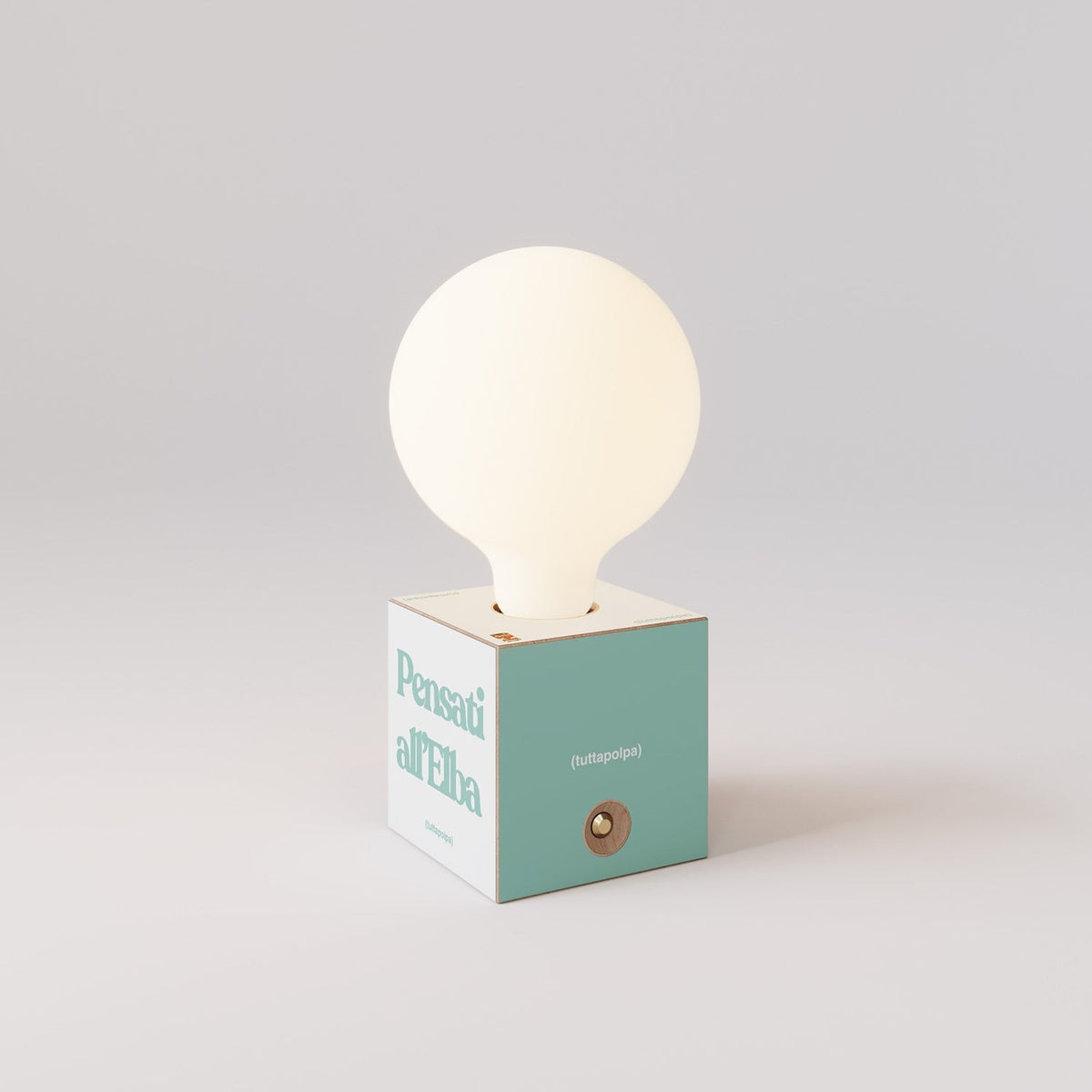 Kabellose Batterie-Lampe Cabless03 „Pensati all’Elba“ mit Glühbirne in Porzellanoptik - Tuttapolpa