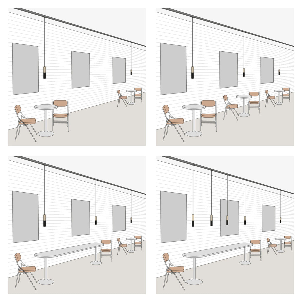 Schienenleuchte mit Lampenschirm aus Rafia Moorea – Neutral – Ansicht 5