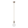 Bunte Pendelleuchte aus Silikon mit Textilkabel – Desert Brown