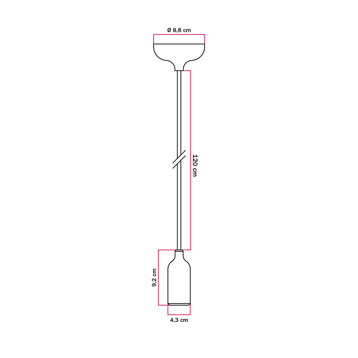Farbige Pendellampe aus Silikon mit Textilkabel – Grau – Ansicht 4
