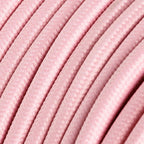 Bunte Pendelleuchte aus Silikon mit Textilkabel - Lachs – Ansicht 3