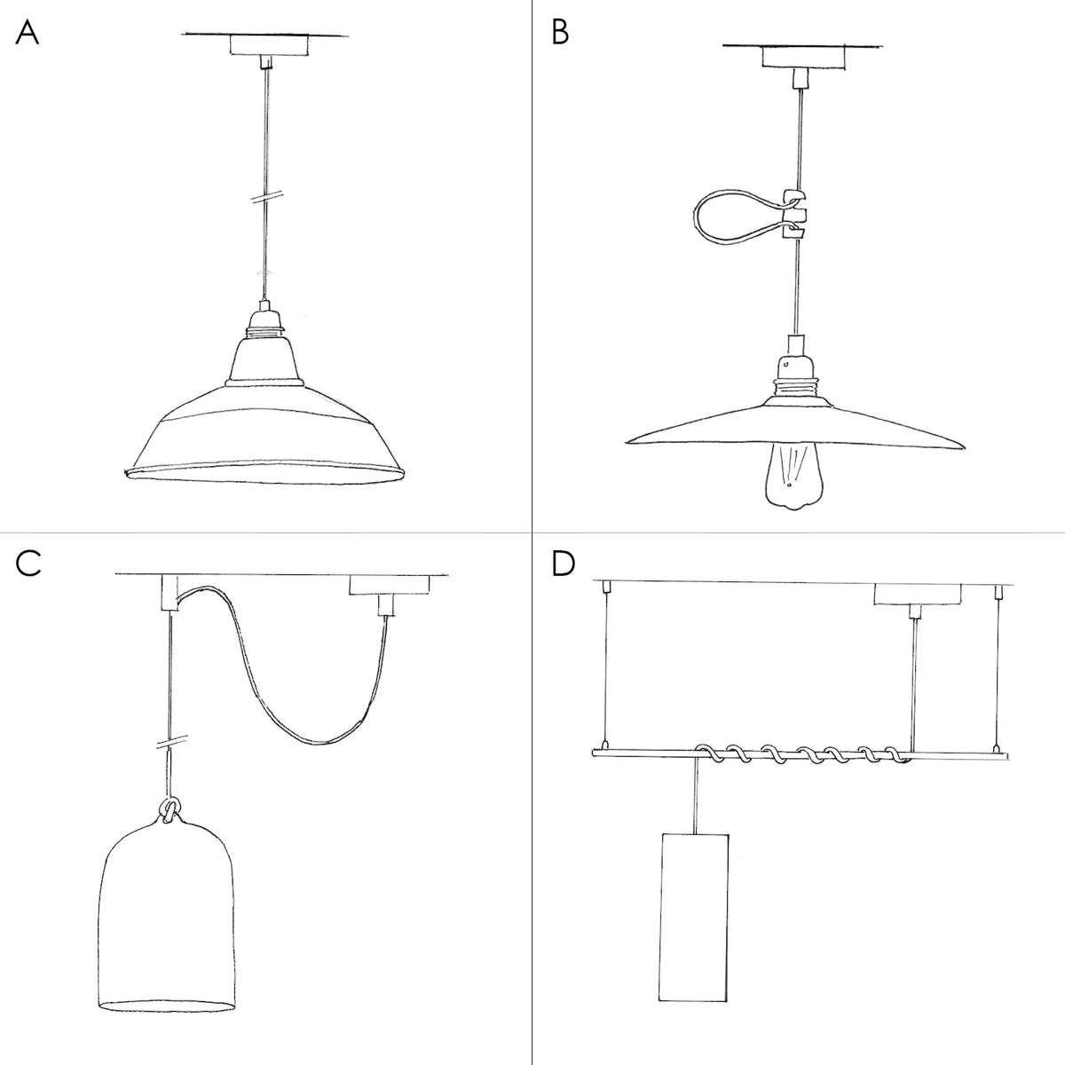 Pendelleuchte mit Stoffkabel und Doppelschirm Tub-E14 – Mattweiß und gebürstete Bronze – Ansicht 5