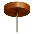 Pendelleuchte komplett mit Textilkabel und XL-Keramikschirm – Corten-Effekt – Ansicht 2