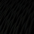 Hängelampe, komplett mit Textilkabel, Käfigschirm Drop und Metallakzenten – Schwarz – Ansicht 4