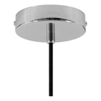 Pendelleuchte mit Stoffkabel, Trichter-Lampenschirm aus Beton und Metallfinish – Dunkelgrauer Beton – Ansicht 2