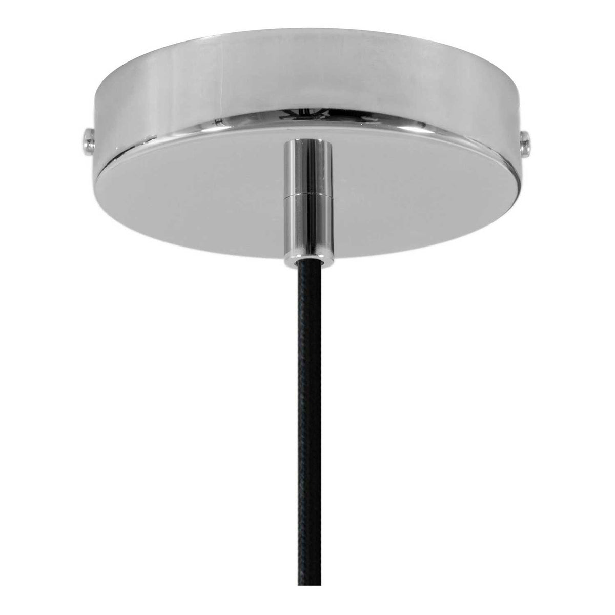 Pendelleuchte mit Stoffkabel, Trichter-Lampenschirm aus Beton und Metallfinish – Dunkelgrauer Beton – Ansicht 2