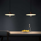 Pendelleuchte komplett mit Textilkabel, Swing-Schirm und Metall-Details – Kupfer – Ansicht 2
