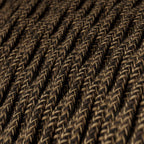 Pendelleuchte komplett mit geflochtenem Stoffkabel und Lampenfassung aus Aluminium – Perlenschwarz – Ansicht 3