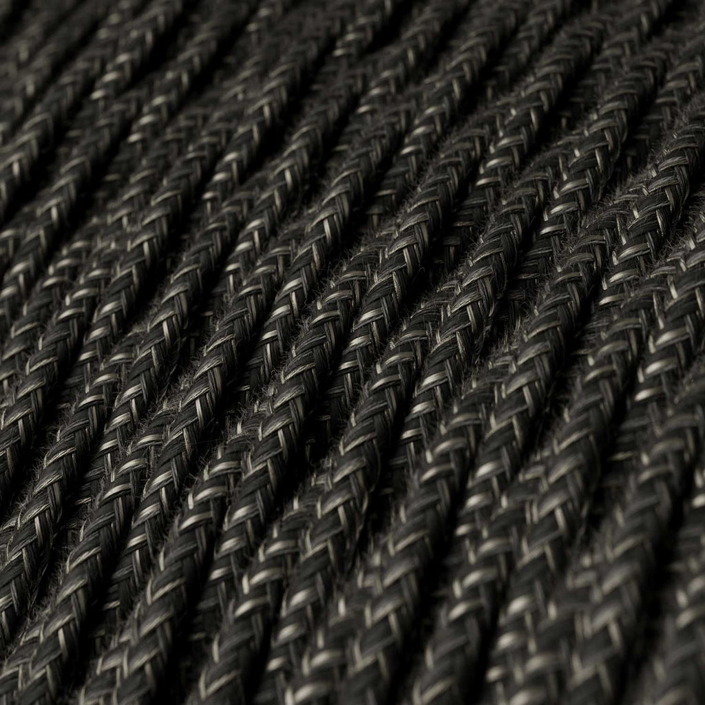 Pendelleuchte komplett mit geflochtenem Textilkabel und Aluminium-Fassung – Satin-Kupfer – Ansicht 3