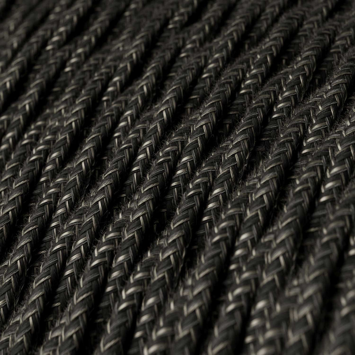 Pendelleuchte komplett mit geflochtenem Textilkabel und Aluminium-Fassung – Satin-Kupfer – Ansicht 3