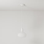 Pendelleuchte mit Porzellanoberfläche mit LED-Glühbirnen Ellipse in Porzellanoptik – Weiß – Ansicht 3