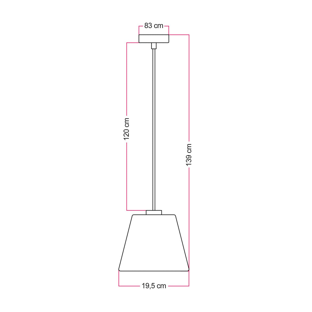 Pendelleuchte mit Ghost-Kegellampe aus transparentem Glas – Weiß – Ansicht 5