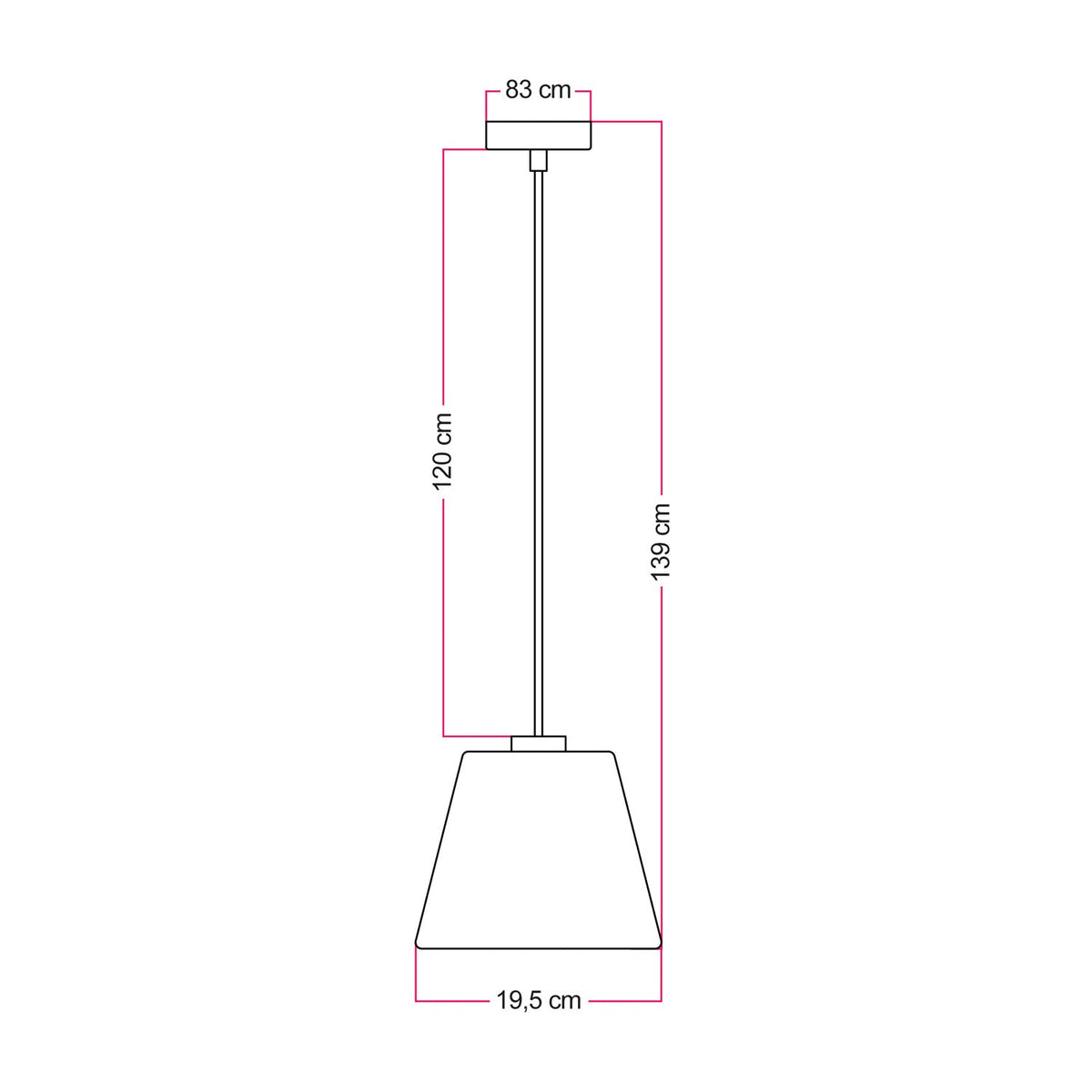 Pendelleuchte mit Ghost-Kegellampe aus transparentem Glas – Weiß – Ansicht 5