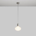 Pendelleuchte mit Glühbirne LED Ellipse mit Porzellan-Effekt – Satiniertes Titan