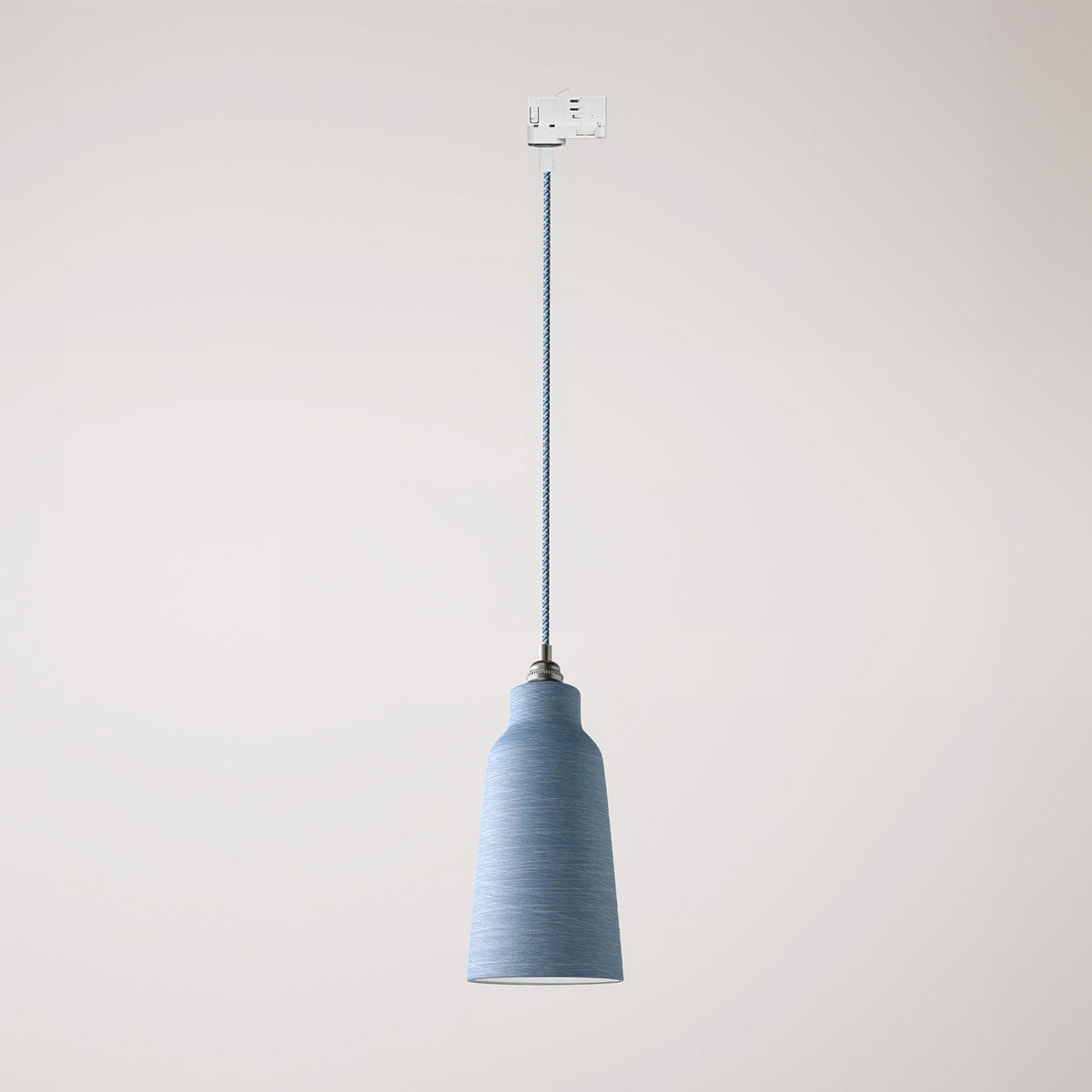 Pendelleuchte mit Flaschenschirm und Schienenadapter – Gestreiftes Avion