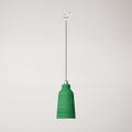 Pendelleuchte mit Flaschenlampenschirm und Schienenadapter – Gestreift Evergreen