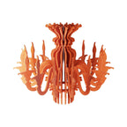 Pendelleuchte mit klassischem SHHANDELIER-Schirm aus schallabsorbierendem Material – Melange Orange – Ansicht 5