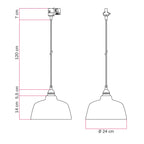 Pendelleuchte mit Coppa-Lampenschirm und Adapter für Stromschiene – Glänzend Weiß – Ansicht 6
