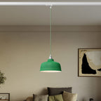 Pendelleuchte mit Coppa-Lampenschirm und Adapter für Schienensystem – Evergreen gestreift – Ansicht 2