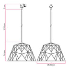 Pendelleuchte mit Dome-Lampenschirm für Schienensysteme - Weiß – Ansicht 6