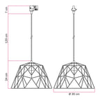 Pendelleuchte mit Dome-Lampenschirm für Schienensysteme - Schwarz – Ansicht 6