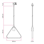 Pendelleuchte mit Duedì Apex Schirm und Schienensystem - Weiß – Ansicht 6